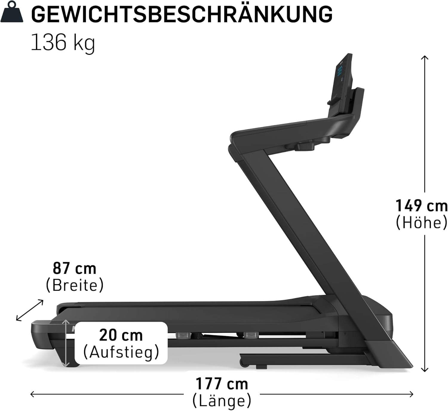 NordicTrack T-Serie: Laufband mit Steigung, Bluetooth & 136 kg Tragkraft