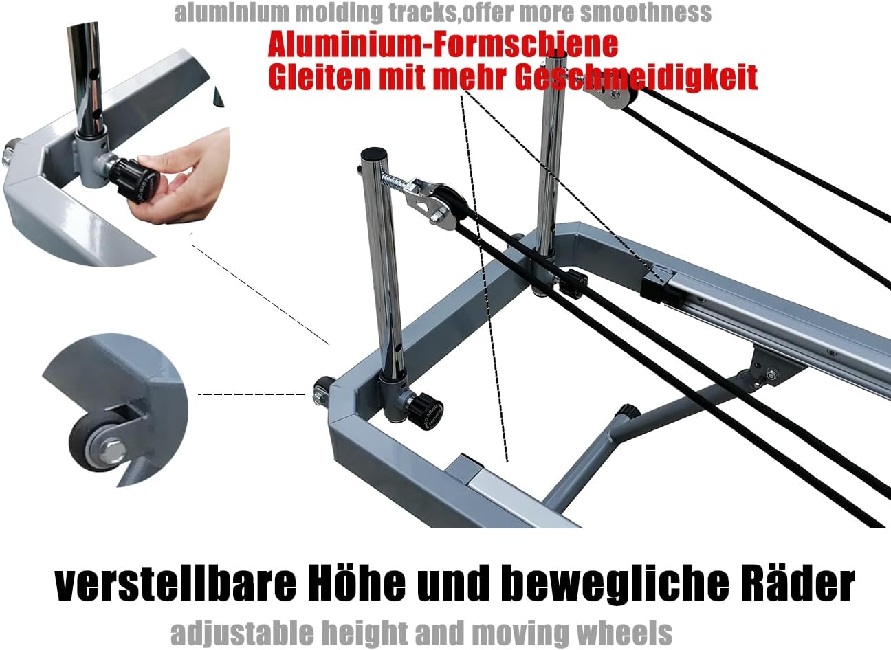 Nexace Pilates Reformer für Zuhause, Faltbarer Pilates Reformer Heimgebrauch