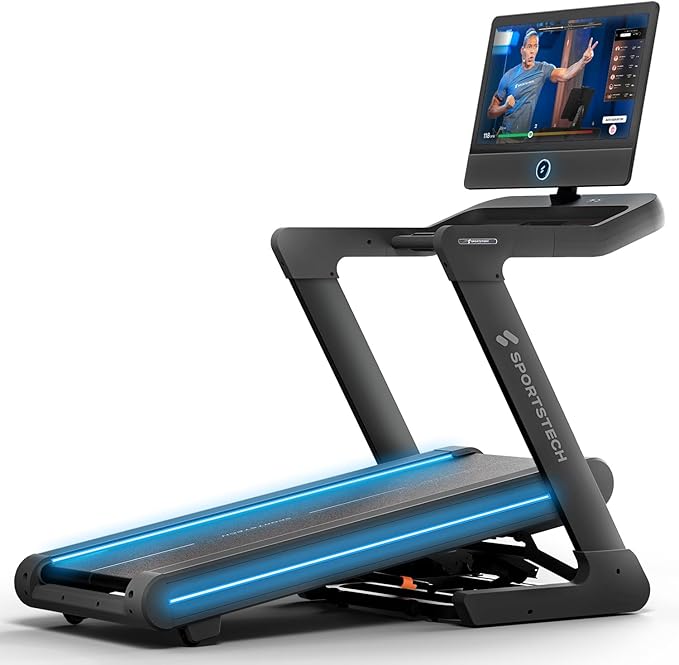 Sportstech sTread Pro: Klappbares Laufband, 20 km/h, 15% Steigung, mit App