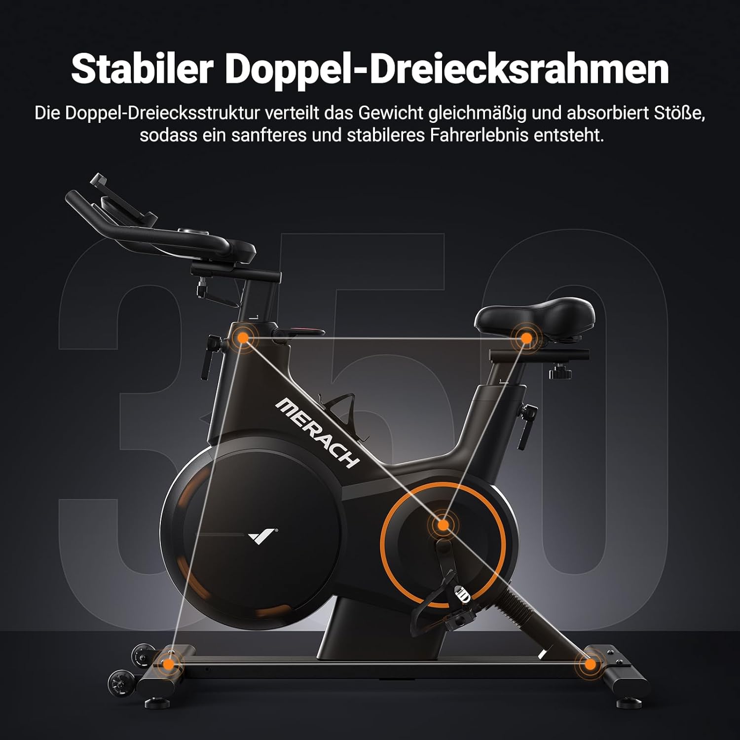 MERACH Heimtrainer: Leises Magnetrad mit App-Steuerung