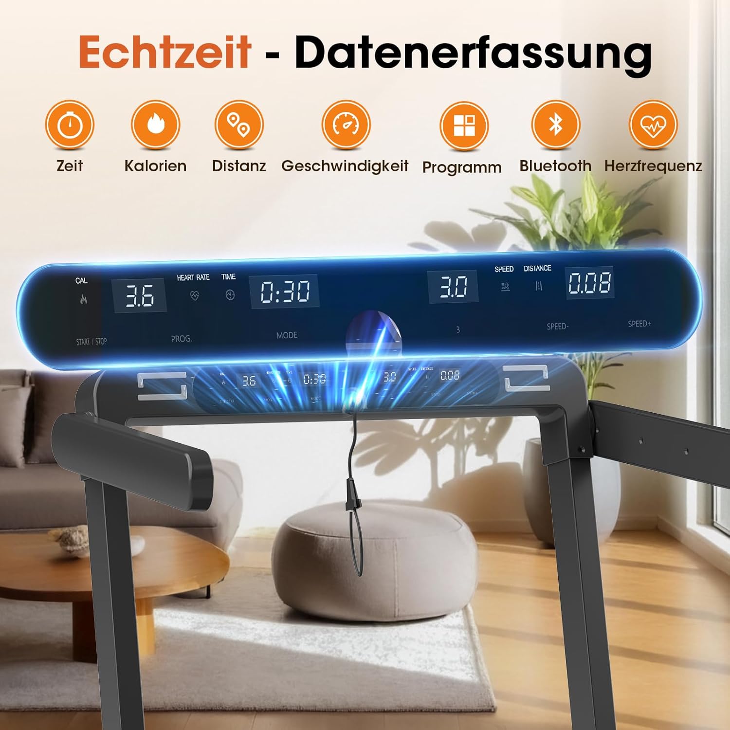 VANNECT Faltbares Laufband: Walking Pad mit Steigung für Zuhause