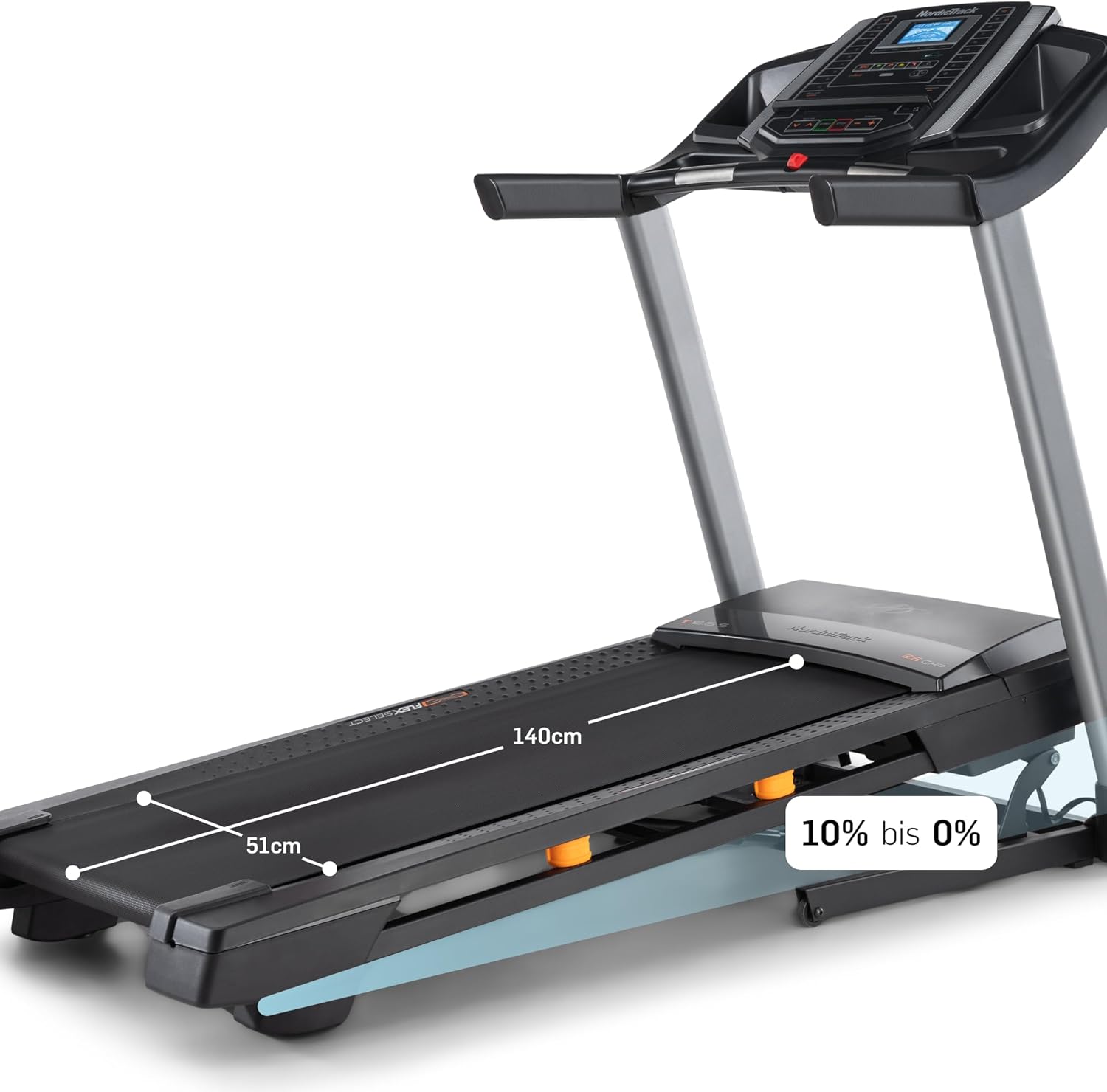 NordicTrack T-Serie: Laufband mit Steigung, Bluetooth, 136 kg Traglast