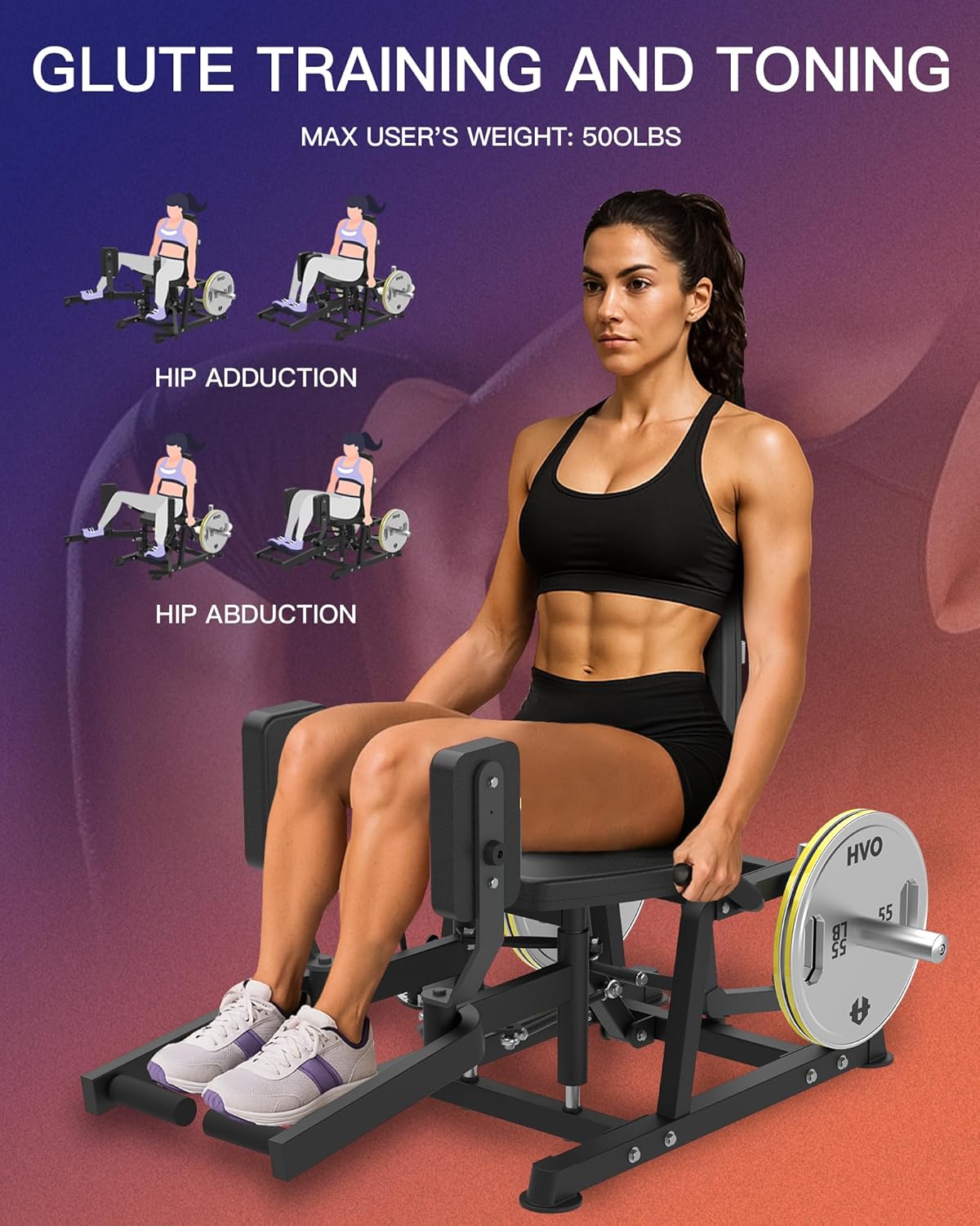 Adduktoren Trainer Oberschenkel Po Trainer: Bein Trainingsgerät für Zuhause