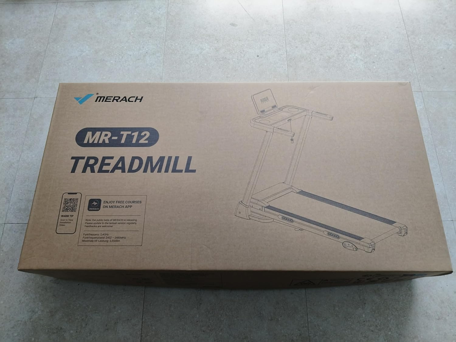 MERACH Klappbares Laufband: 2,5 PS, Steigung, 0,8–12 km/h für Zuhause