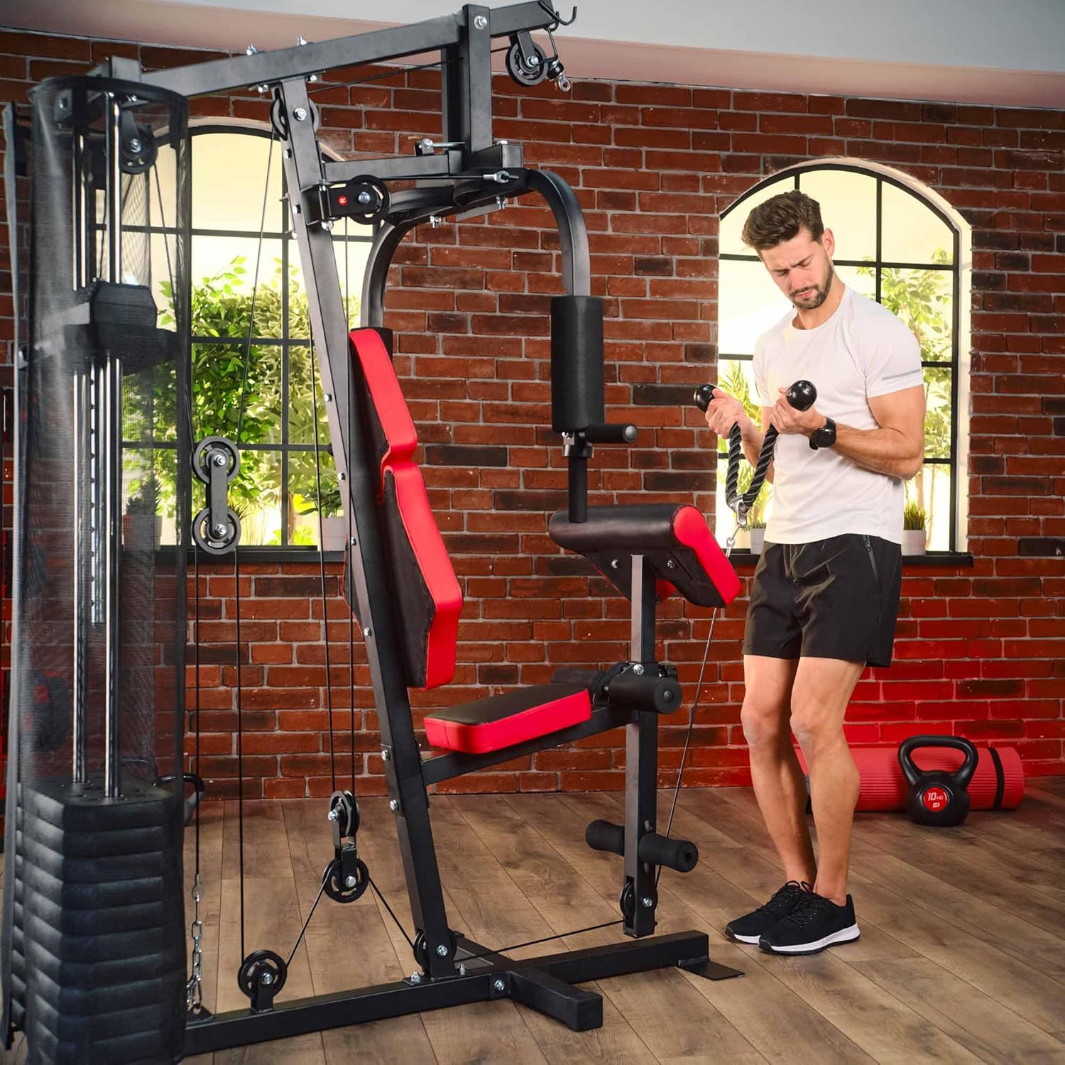 Hop-Sport Home Gym HS-1044K Multifunctional Fitness Station with Weight Stack